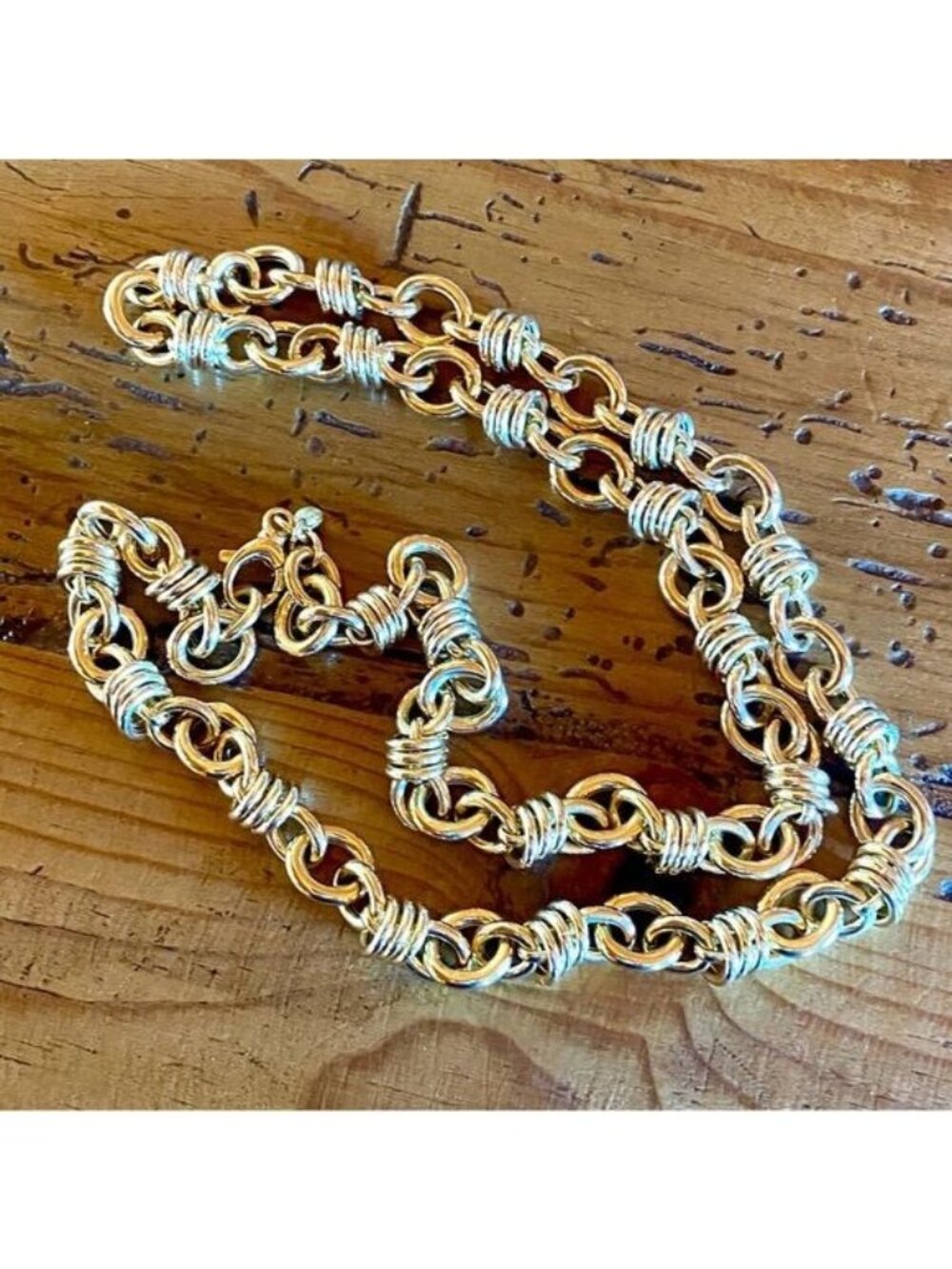 Bellezza Italian Goldtone Chain Link 32” Necklace